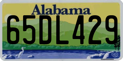 AL license plate 65DL429