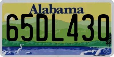 AL license plate 65DL430