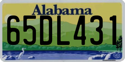 AL license plate 65DL431
