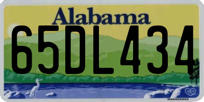 AL license plate 65DL434