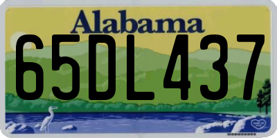 AL license plate 65DL437