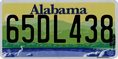 AL license plate 65DL438