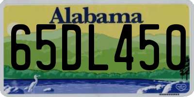 AL license plate 65DL450