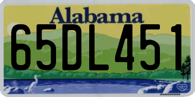 AL license plate 65DL451