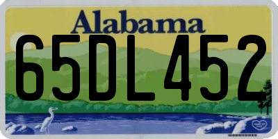 AL license plate 65DL452