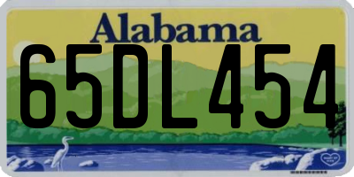 AL license plate 65DL454