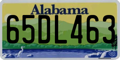 AL license plate 65DL463