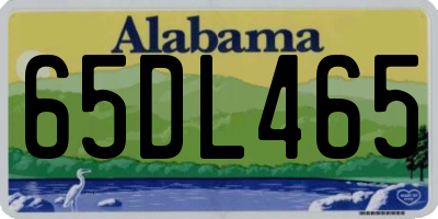 AL license plate 65DL465