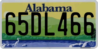 AL license plate 65DL466