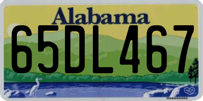 AL license plate 65DL467