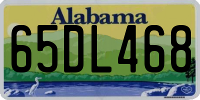 AL license plate 65DL468