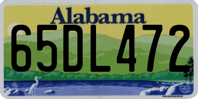 AL license plate 65DL472
