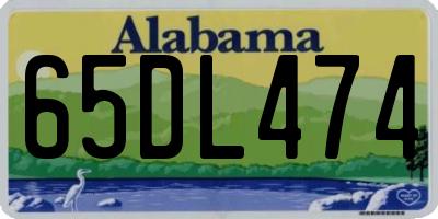 AL license plate 65DL474