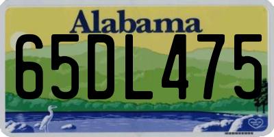 AL license plate 65DL475