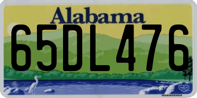 AL license plate 65DL476