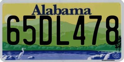 AL license plate 65DL478
