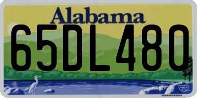 AL license plate 65DL480