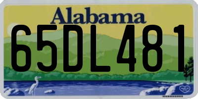 AL license plate 65DL481