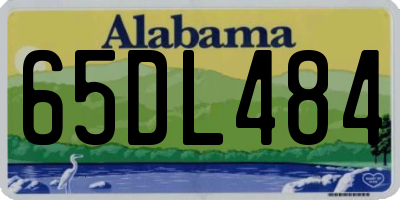 AL license plate 65DL484