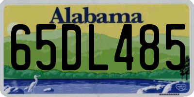 AL license plate 65DL485