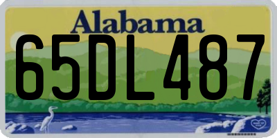 AL license plate 65DL487