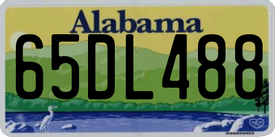 AL license plate 65DL488