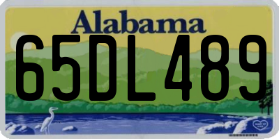 AL license plate 65DL489