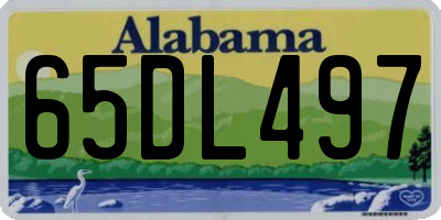 AL license plate 65DL497