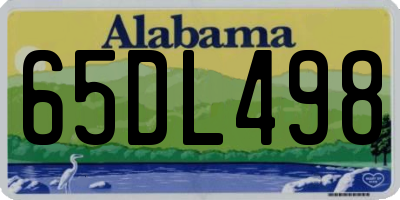 AL license plate 65DL498