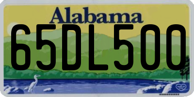 AL license plate 65DL500