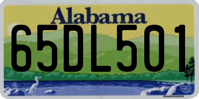 AL license plate 65DL501