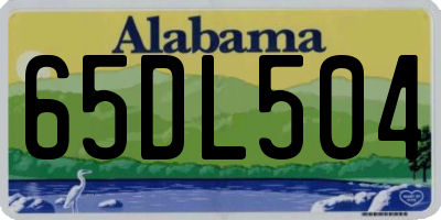 AL license plate 65DL504