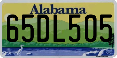 AL license plate 65DL505