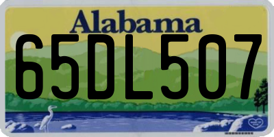 AL license plate 65DL507