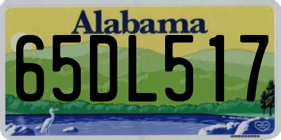 AL license plate 65DL517