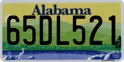 AL license plate 65DL521