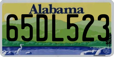 AL license plate 65DL523