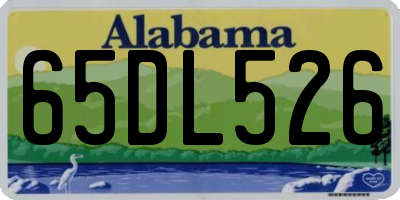 AL license plate 65DL526