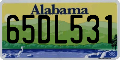 AL license plate 65DL531