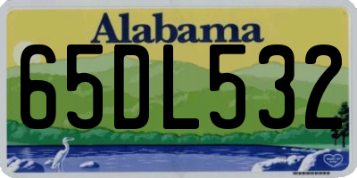 AL license plate 65DL532