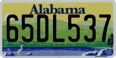 AL license plate 65DL537