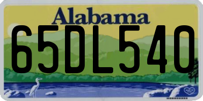 AL license plate 65DL540