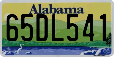 AL license plate 65DL541