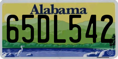 AL license plate 65DL542