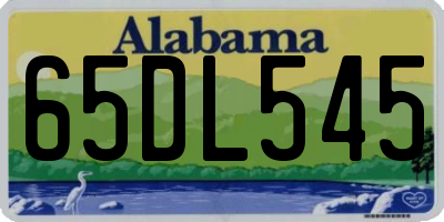 AL license plate 65DL545