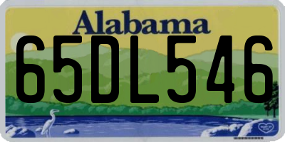 AL license plate 65DL546