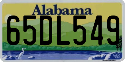 AL license plate 65DL549