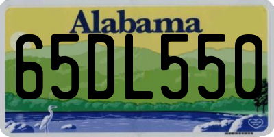 AL license plate 65DL550