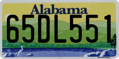 AL license plate 65DL551