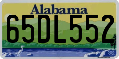 AL license plate 65DL552